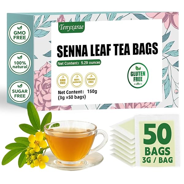 SENNA TEA BAGS, 50 TEABAGS, 3G/BAG, MADE WITH...