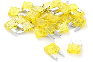 SVZ (25Pcs) 20 Amp Mini Car Fuses, 20A Automotive Fuses, Blade Fuse for Car/RV/Truck/SUV/Motorcycle/Boat