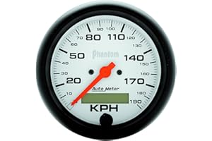 Auto Meter 5887-M Phantom 3-3/8" 190 KPH Metric Speedometer