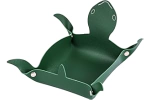 KSNDie DND Dice Rolling Tray, Portable Dice Tray Unique Turtle Shape Dice Storage Organizer D&D Gift for RPG Game Players, Jewelry Trays for Women