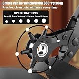 Diyife Leather Hole Puncher Upgraded Full Set Heavy Duty 6 Hole Sizes view 3