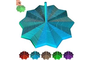 3D Printed Expanded Sensory Fidget Star, Expandable Fractal Fidget Hexagon with Handle, Honeycomb Whirling Spiral Design,2025