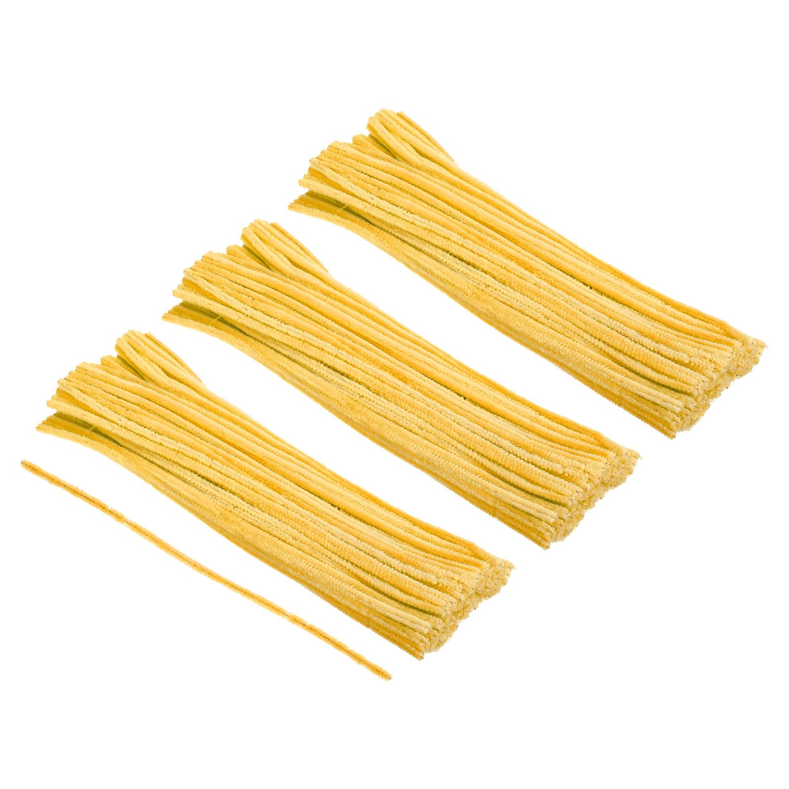 PATIKIL 30CM/12Inch Pipe Cleaners, 300 Pack Flexible Chenille Stems for DIY Art Creative Crafts Party Decorations Handicrafts Handwork, Yellow