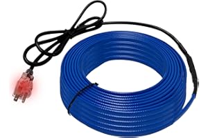 PFTJUJUDAN 30FT 120V Heat Tape,Pipe Heat Cable for Pipe Freeze Protection,Self-Regulating Temperature Water Pipe Heating Tape,Water Pipe Heat Cable for Metal And Plastic Home Pipes (30FT)