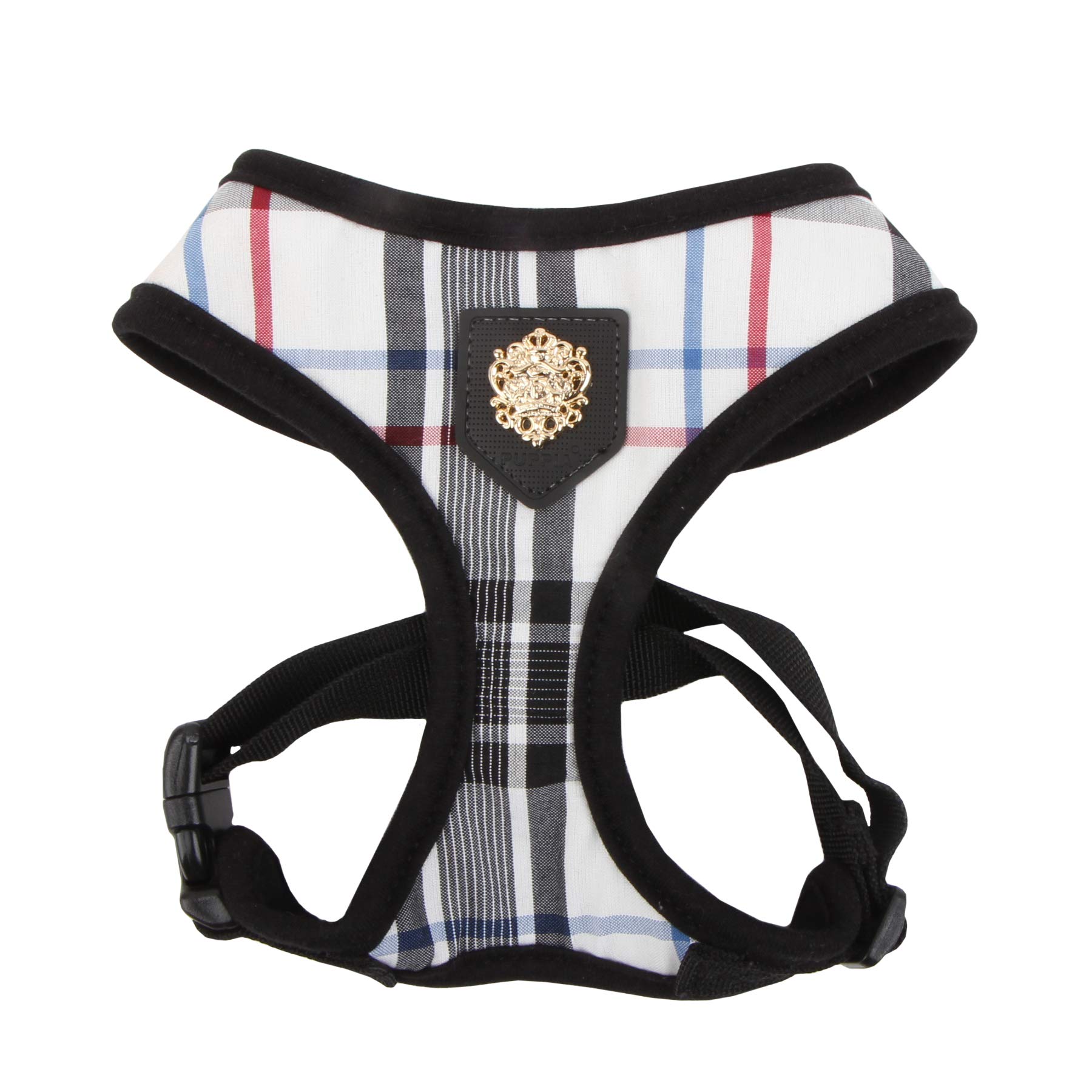Puppia Junior - Dog Harness small dog - Super soft and comfortable - Also usable as Puppy Harness - Anti Pull Dog Lead, Black, XL