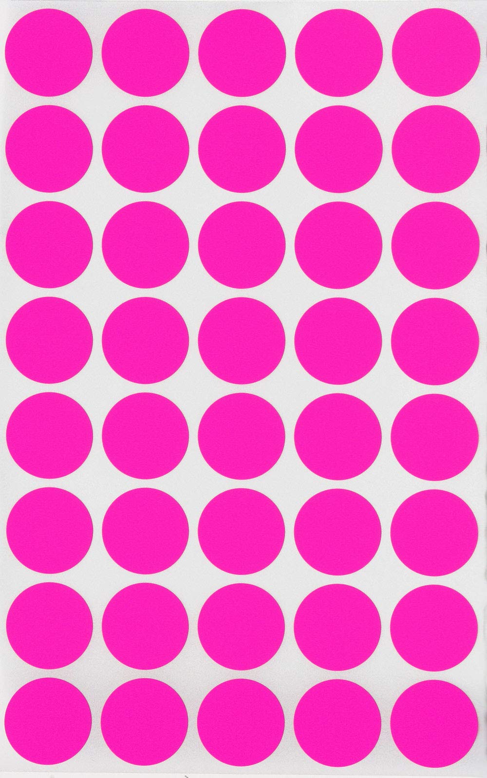 Royal Green Round Blank Sticker Color Coding Labels for Inventory and Labeling, Pricing Dot Stickers 2 cm (20 mm), 2000-Pack (Neon Pink)