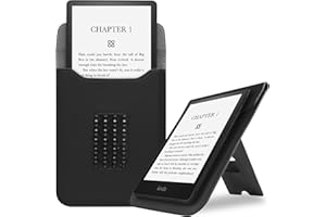 HGWALP Sleeve Case Bag for 6.8" 7" Kindle Paperwhite(11th/12th Generation),Protective Cover Pouch with Silicone Suction Cup and Multi-Angle Stand for 7" Kindle Colorsoft Signature Edition eReaders-BK