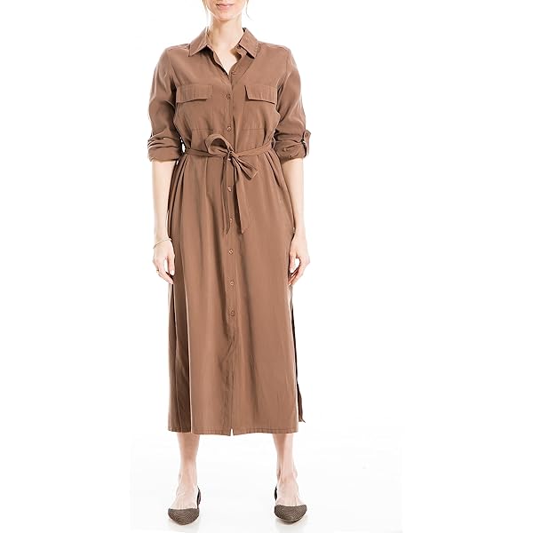 max studio brown dress Max Studio Special Edition Brown Taffeta Dress & Jacket Set Size 4 NWT