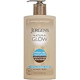 Jergens Natural Glow Hydra Gel Moisturizer, Hyaluronic Acid Tanning Lotion, Hydrating Tanning Gel, Fragrance-Free Self Tanner, 8.3 Fl Oz