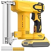 18 Gauge Cordless Brad Nailer & Staple Gun for DE Walt 20V Battery (No Battery), 2 in 1 Electric Nail Gun/Staple Gun Battery