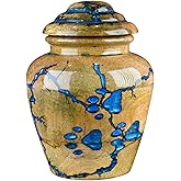 Cremation Urn for Pets Ashes Adult - Wooden and Resin Urns for Dog Ashes Box for Cats - Decorative Urns - Burial and Funeral Box (Dog Paw, Small - 20 lbs)