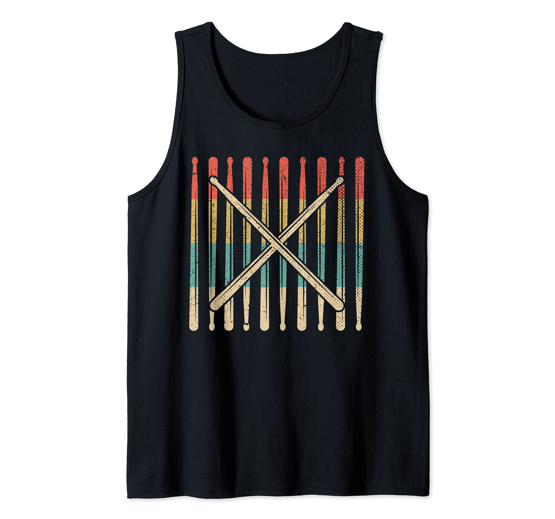 Percussion Music Drums Player Drumsticks Drummer Retro Drums Tank Top