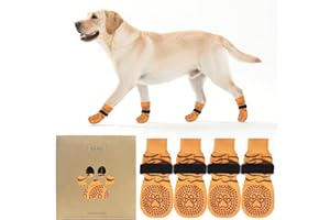 KOOLTAIL Anti Slip Dog Socks to Prevent Licking Paws,Dog Shoes for Hot Pavement & Hardwood Floors,Durable Soft Double Sided Grippy Socks for Small Medium Large Dogs, Traction Control for Senior Dogs