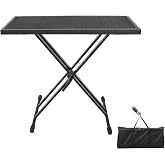 Sardoxx Portable DJ Table Stand DJ Controller Stand DJ Desk DJ Booth Adjustable Height DJ Stand For Laptop/Synth DJ Mixer Stand with Braced Keyboard Stand w/35&rdquo; x 17.3&rdquo; Table Top and Travel Bag