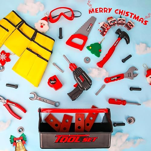LOYO Kids Tool Set Pretend Play Construction Toy with Tool Box - Main Image