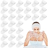 CIATBYYJ 30Pcs Spa Headband Facial Esthetician Hair Wrap for Women Adjustable Makeup Head Wrap Hair Towel Wraps White