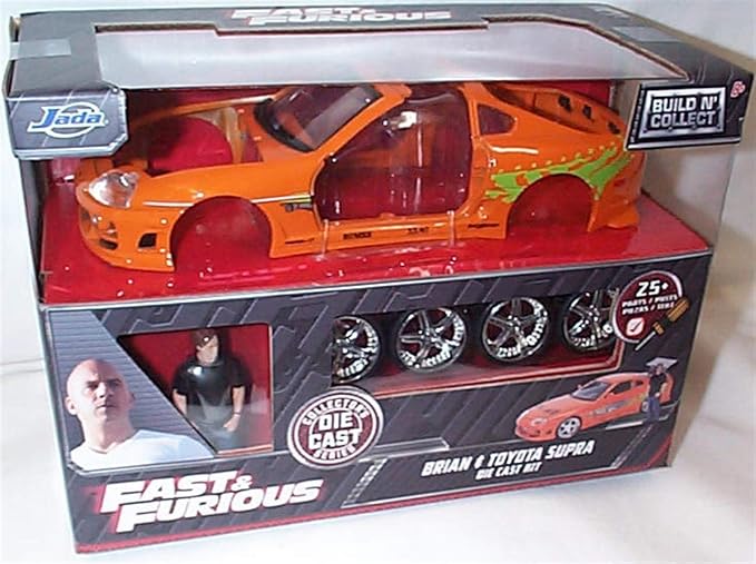 JadaToys fast and furious Brians Toyota Supra orange car kit 124