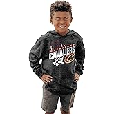 Cleveland Cavaliers NBA Officially Licensed Youth Tri-Blend Hooded Long Sleeve T-Shirt Hoop Team Color, Small