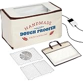 InnovifyHub Extra Large Dough Proofing Box50-130&deg;F, 3-Sided Heat 24HTimer | Extra-large foldable proofing box includes 3-sided heat, 50-130&deg;F control, beep alert and storage bag for dough and seedlings
