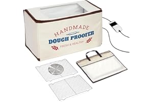 Folding Dough Proofer Box Pro Version with Temp Control (50-130℉) & 24H Timer, Extra Large with Updated Function, 100W Fast H