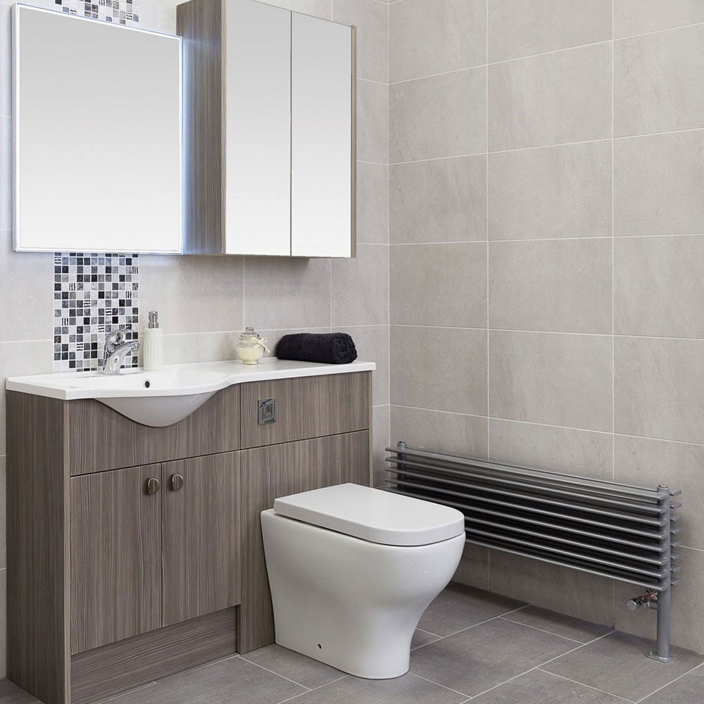 Quebec Plain Silver Ceramic Wall Tile 315 x 450mm Amazon.co.uk DIY