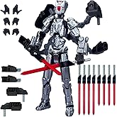 PkghoKids Assembly Completed T13 Action Figure，T13 mision 13 figuras originales 3D Printed Toys Nova 13Action Figures Desktop Decorations for Game Lovers Toy (Silvery, 5.5 Inch)