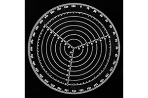 Bordstract Round Center Finder Compass, Transparent Acrylic Woodworking Tool 20cm Diameter Clear Laser Scale for Easy Circle 