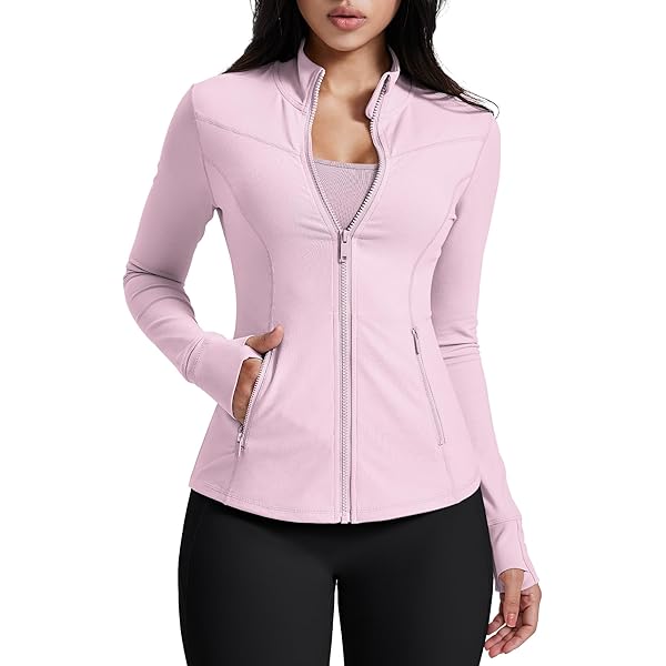 Jockey Giacca Da Yoga Donna Con Orlo A Tulipano - Top Leggero Con Tasche E Foro Pollice