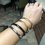 Set Di Bracciali In Acciaio Inox MILAKOO – Bracciali Boho Regolabili E Impilabili, Per Uomo E Donna, Con Bracciale Tennis E Figar - 4