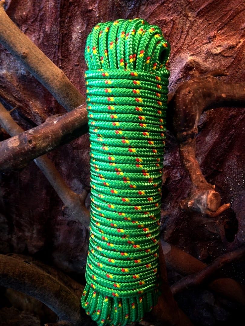 No. 14 Green Polypropylene Rope 4 mm x 30 m Rope, Rope Cord Rope/REEP Rope Braided Rope Mooring