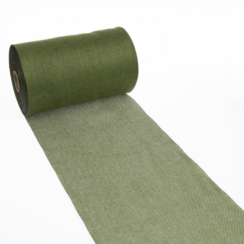 Deko AS GmbH Table runner, shabby chic style, linen look, 20 cm, olive green (69-200-25-32)