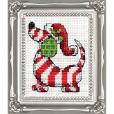 Design Works Crafts Candy Cane Dog Counted Cross Stitch Kit