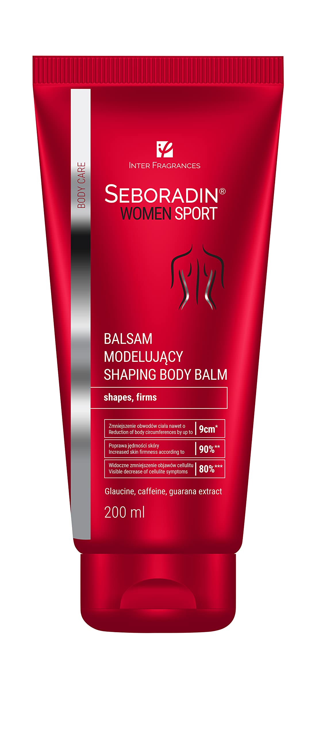 Seboradin Women's Sport Modelling Balm, Anti-Cellulite with Caffeine & Glaucine, Firms & Smooths Skin, Reduces Body Circumference, All Skin Types & Sensitive, 200 ml