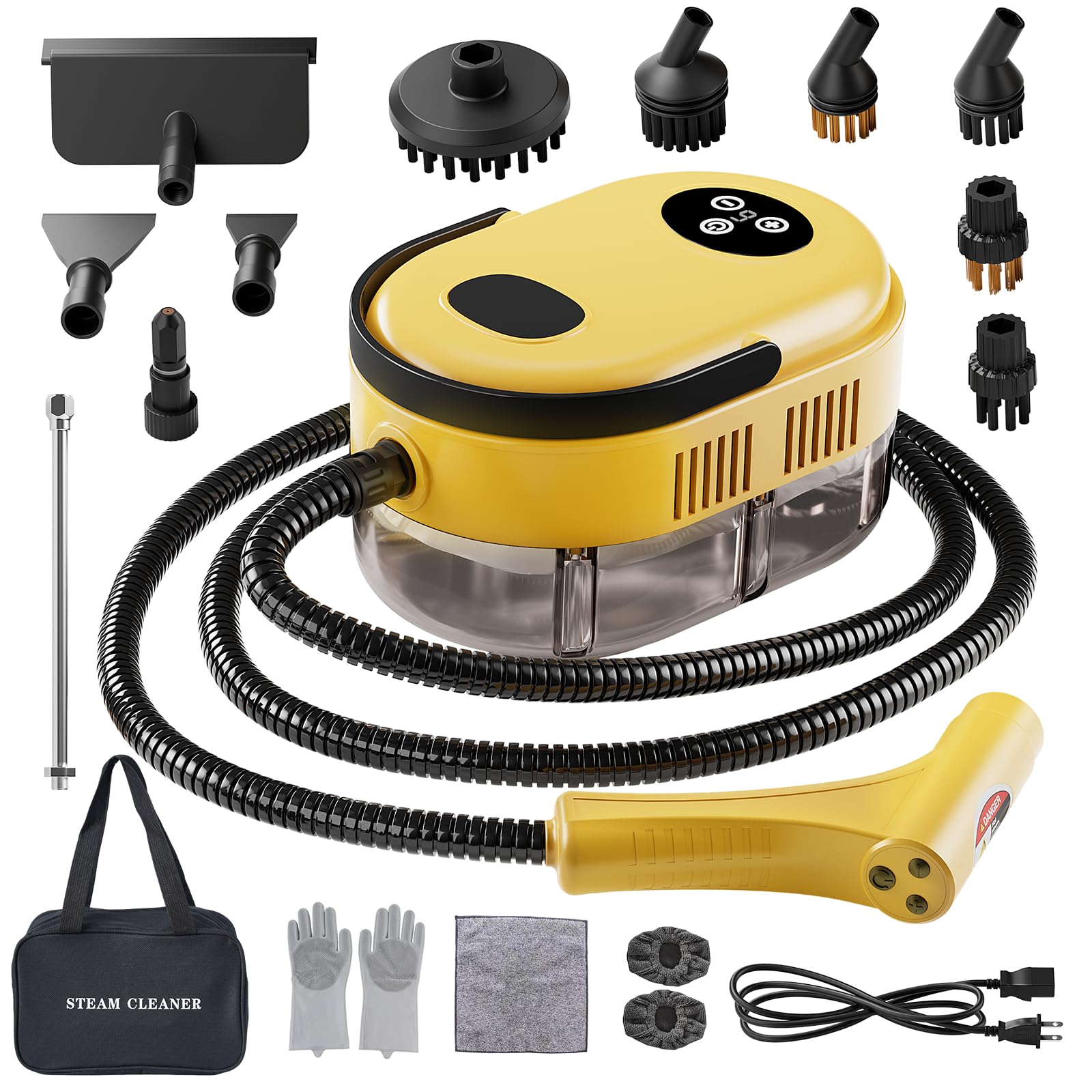 Photo 1 of Handheld Steam Cleaner, 10s Fast Handheld Heating Steamer for Cleaning 15-in-1 High Pressure Steam Cleaner for Home & Kitchen, Grease, Grout, Tile,Floor,Couch and Car