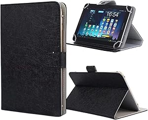 PHEVOS 9.7-10.5 inch Tablet Universal Case Cover, Stand Folio Case, Comepatible with Samsung Galaxy Tab /Kindle Fire / Fire HD/Kindle Fire HDX /RCA and More 9.7”-10.5” Tablets (Black)