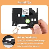 NineLeaf 3 Pack 12mm TZe-231 Laminated Label Tape Black on White Compatible view 6