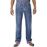 Axel Men's Slim Boot Cut Jeans - Stone Blue (Medium Wash) 32W X 30L