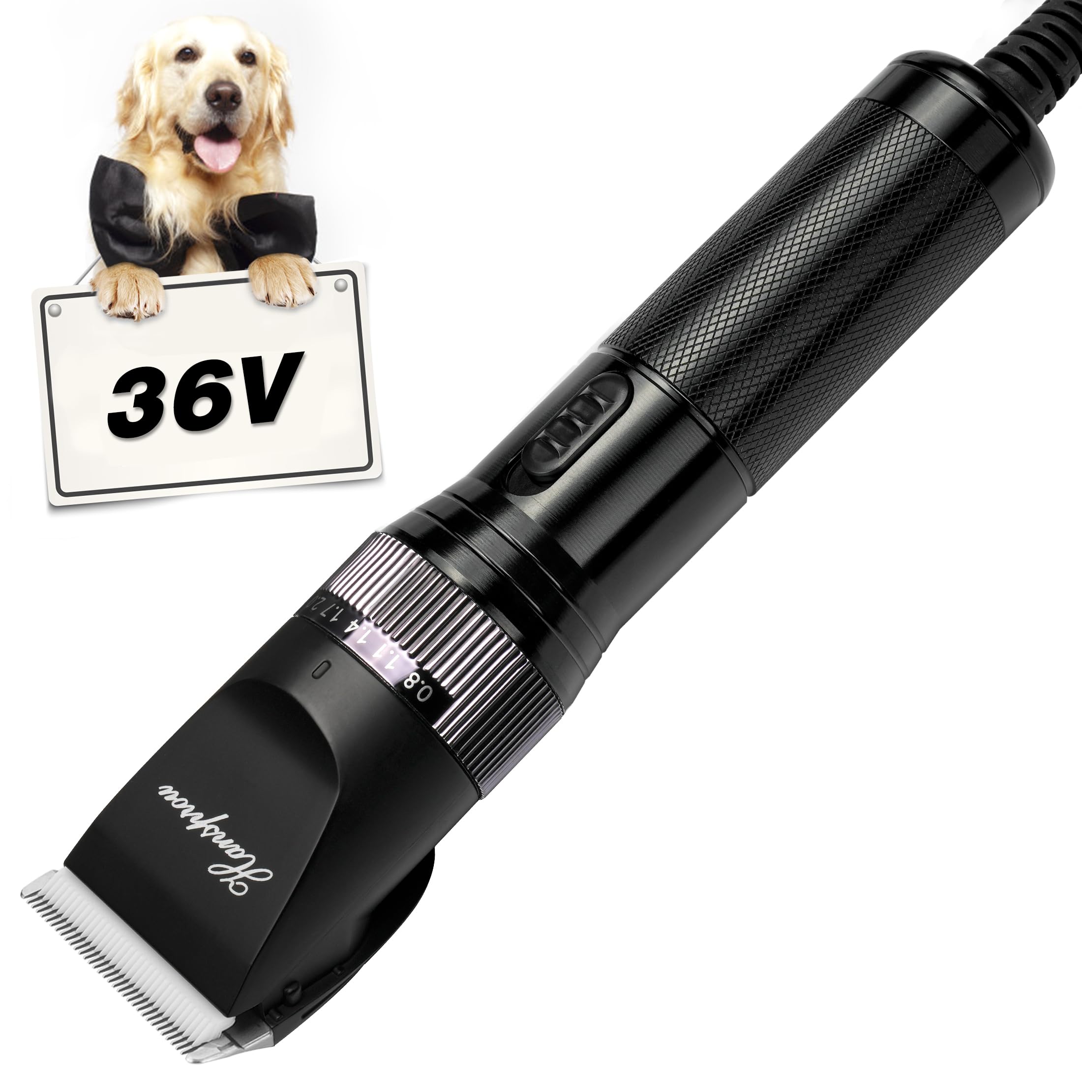 Visual Reference: Hansprou Dog Grooming Clippers Upgraded 36V Heavy Duty Dog Clippers