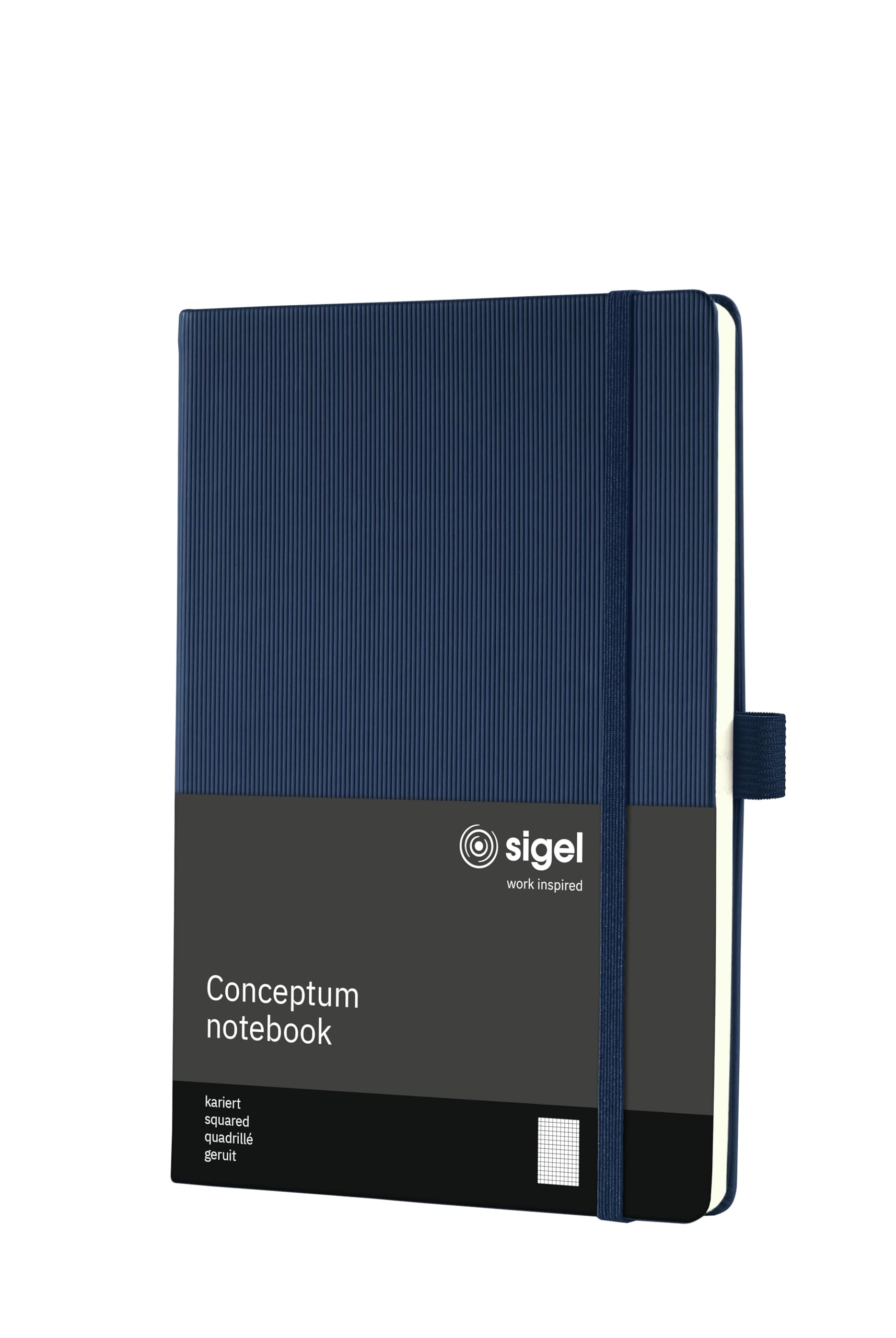 SIGEL CO656 Premium Notebook squaRed, A5, hardcover, Blue - Conceptum