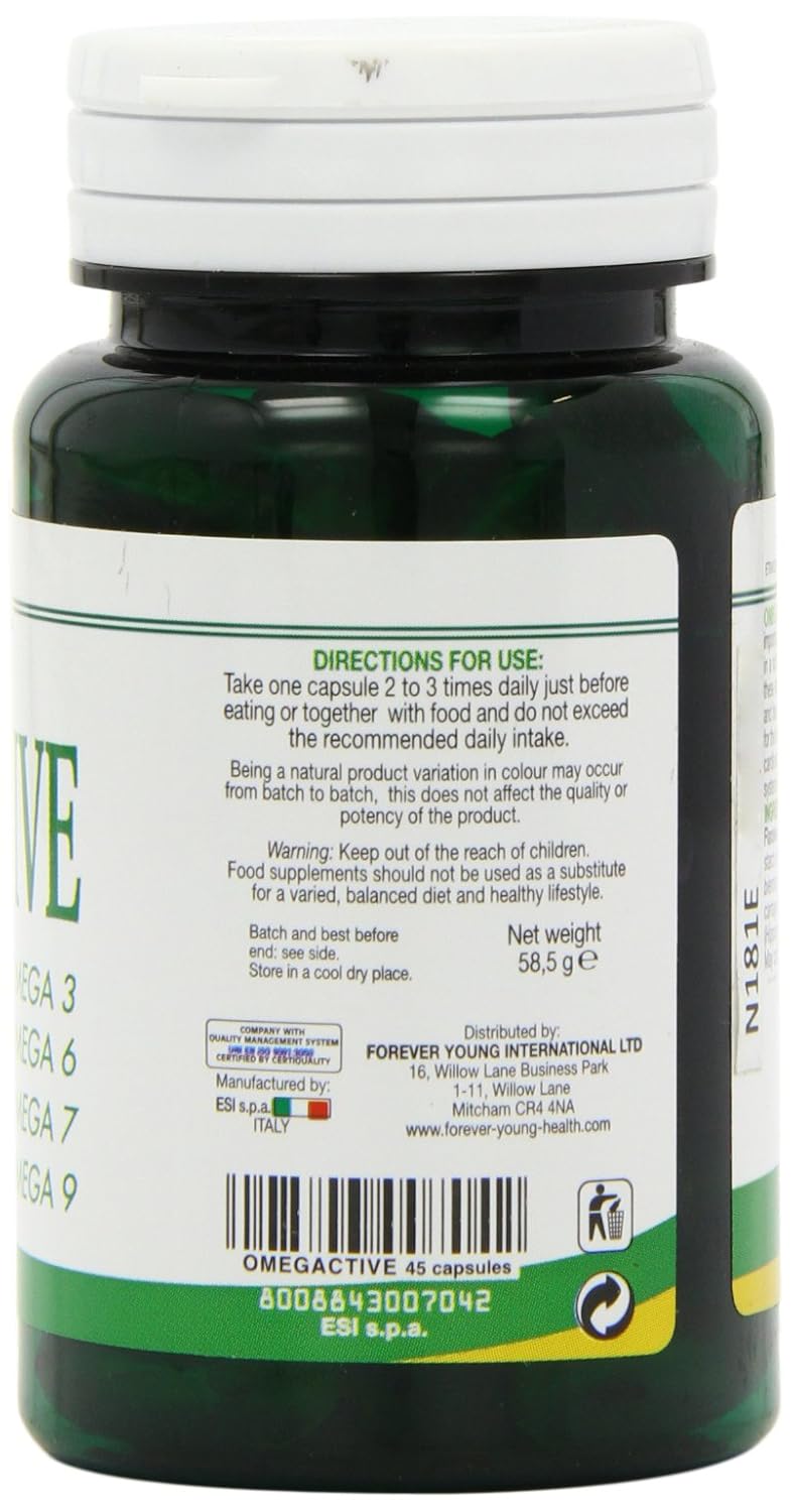 Amazon.com: ESI Omegactive Omega 3 6 7 9 , 45 VegiCaps: Health & Personal Care