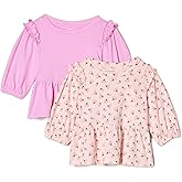 Amazon Essentials x Sofia Grainge Toddler and Baby Girls' 3/4 Sleeve Knit Top