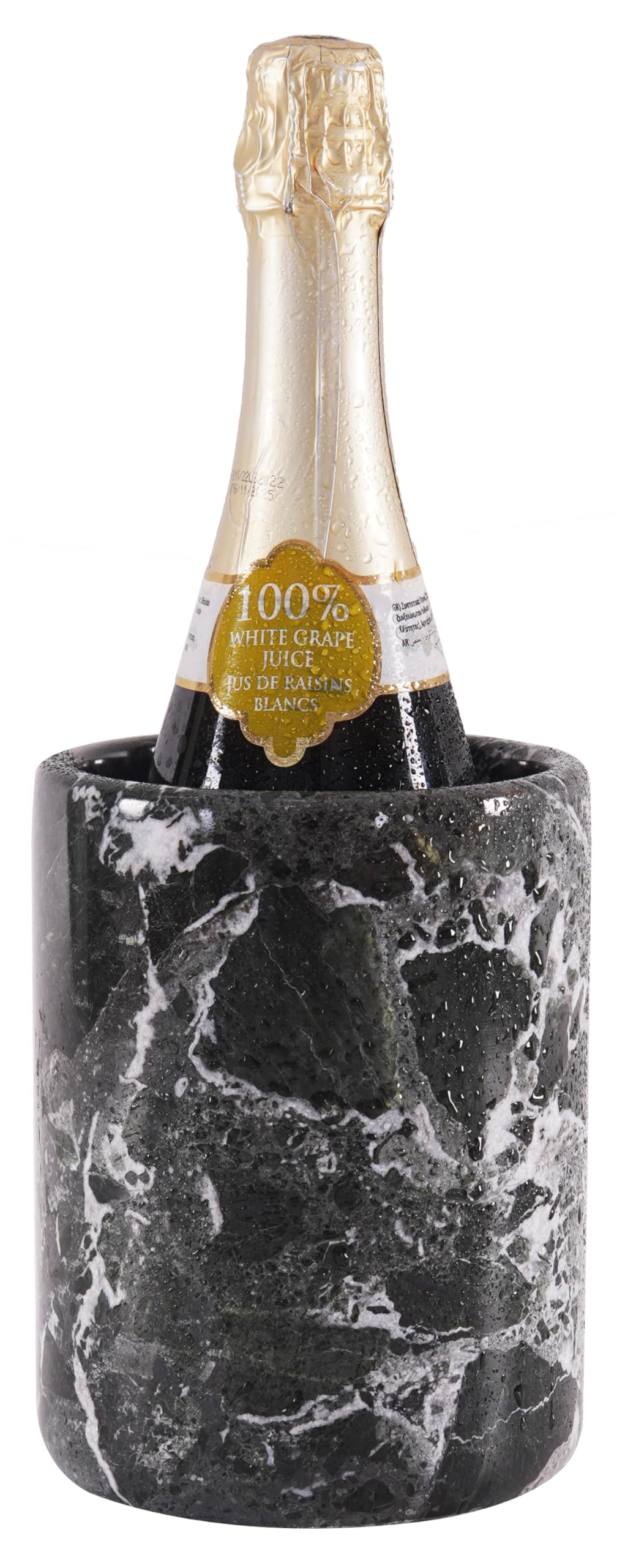 Radicaln Marble Wine Chiller Black 6.5" Inches Handmade Beverage Cooler for Bar Accessories, Wine Chiller for Champagne, Bottle Cooler