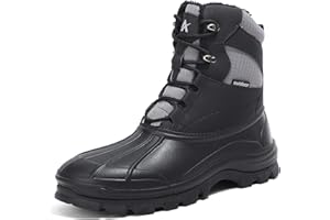UPSOLO Men's Winter Warm Snow Work Boots
