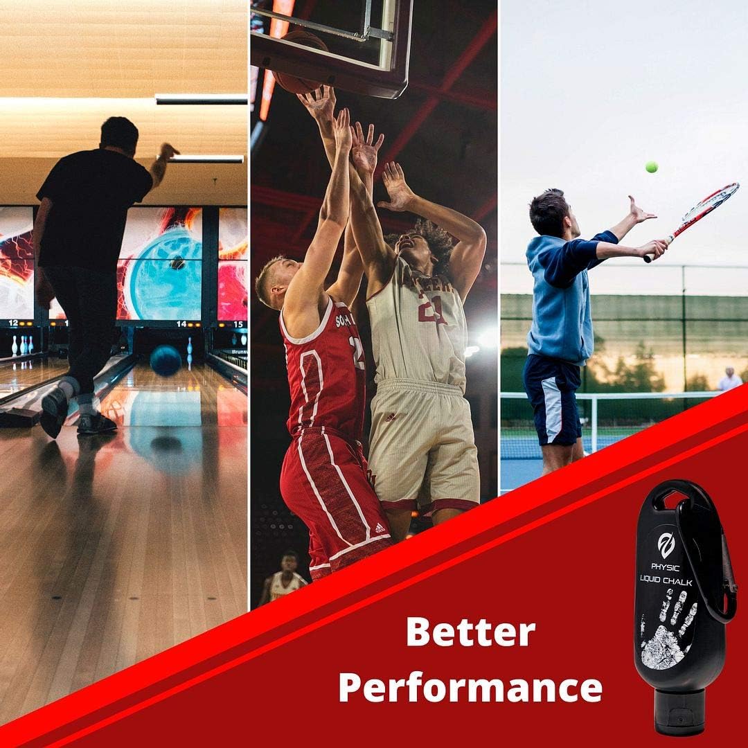 EVMT Brands Physic Liquid Chalk for Weightlifting, Gymnastics, Rock Climbing, and Dancing. Experience a Stronger Grip and Better Results with Sweat Resistant and Long Lasting Gym Chalk. : Sports & Outdoors