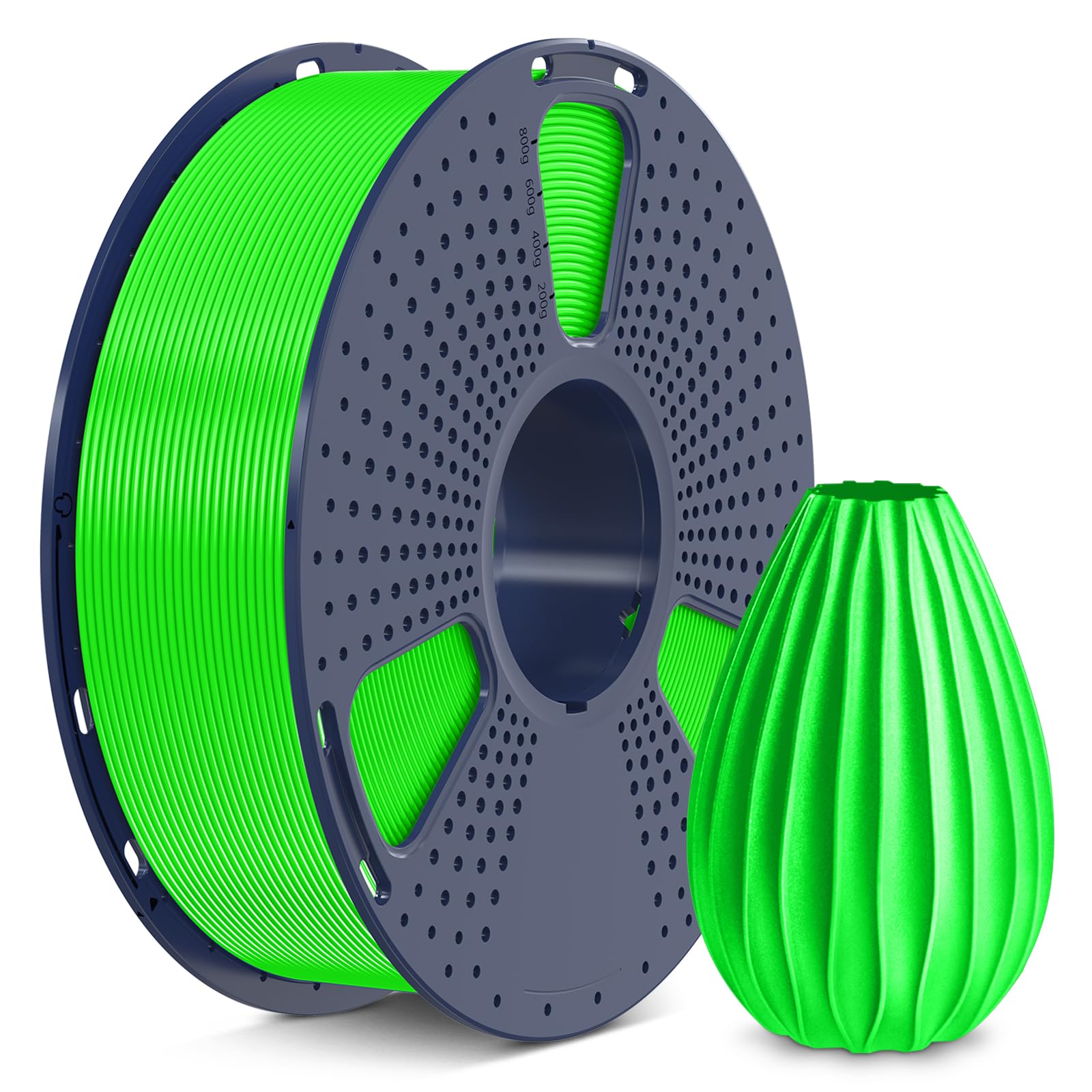 SUNLU PETG 3D Printer Filament, Strong PETG 3D Printer Filament 1.75mm, Neatly Wound 3D Printing Filament Suit for Most FDM 3D Printers, Dimensional Accuracy ±0.02mm, 1KG Spool(2.2LB), Green