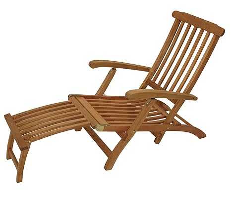 DEGAMO Deckchair Maine mit Fussteil aus Eukalyptus Hartholz, FSC®-zertifiziert