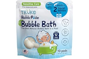 TruKid Bubble Podz Bubble Bath for Kids, Toddlers, & Babies, NEA-Accepted for Eczema, Gentle Refreshing Colloidal Oatmeal Bat