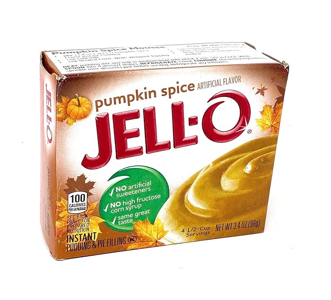 JellO Pumpkin Spice Instant Pudding Mix 3.4oz 1 box Grocery & Gourmet Food
