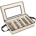 Flatware Storage Case - Durable 5 Compartment Silverware Storage Container Box with Removable Lid and Easy to Carry Handles - Large Capacity Keeps Your Cutlery Organized & Protected