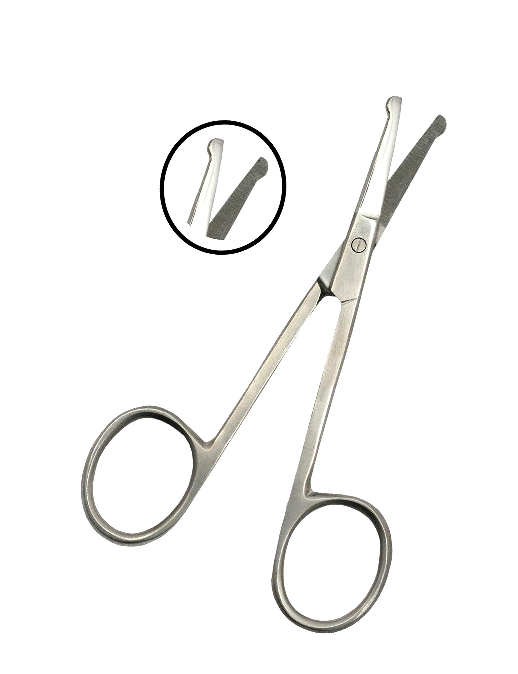 Spire Premium Baby Nail Scissors Nose Hair Scissors, Safety Blades with Rounded Tip for Trimming Small Details Facial Hair, Ear Hair, Eyebrow